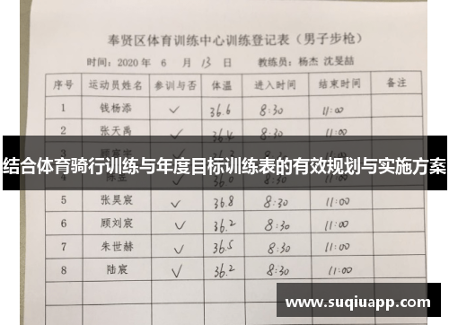 结合体育骑行训练与年度目标训练表的有效规划与实施方案